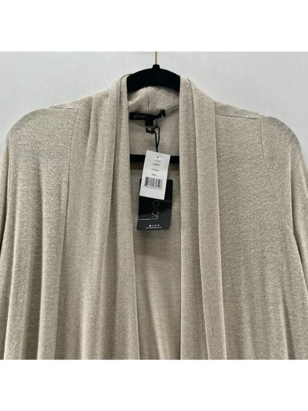 Gibson Open Front Cozy Cardigan Womens S Knit Pockets Long Sleeve Shawl Oatmeal